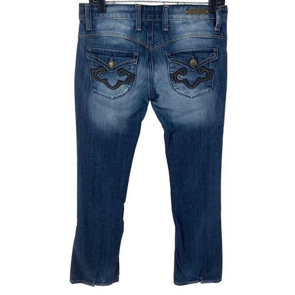 Rerock for Express Women's Bootcut Jeans Denim Mid Rise Medium Wash Blue Size 6 - Picture 4 of 12